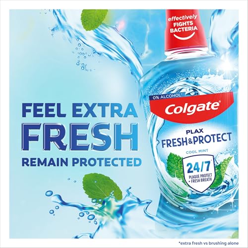 Colgate Plax Cool Mint Mouthwash 500ml, Alcohol Free