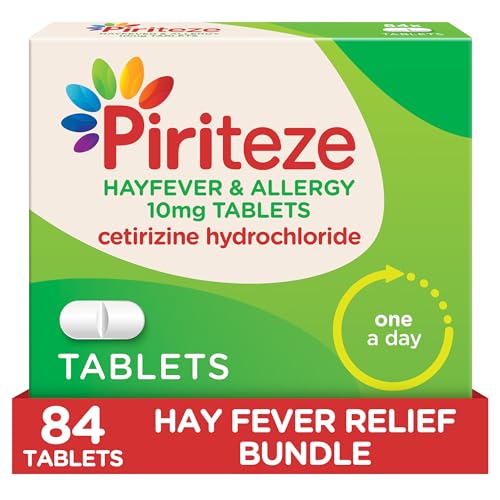 Piriteze Hayfever & Allergy Tablets, Cetirizine, 6 years+, 84 Tablets