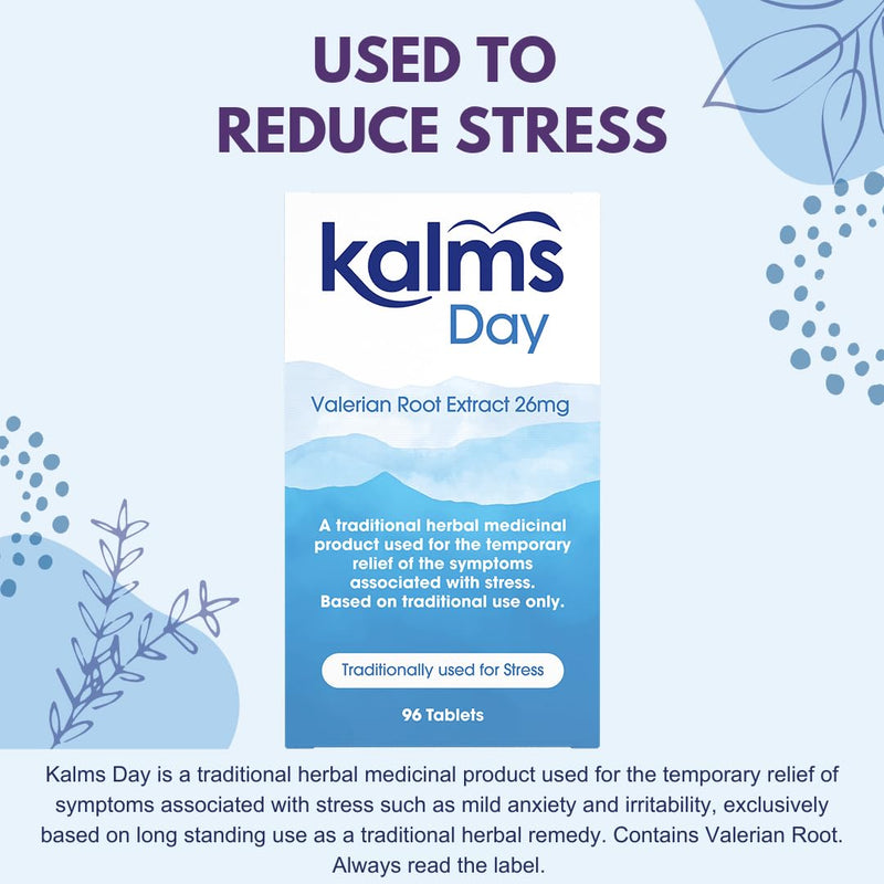 Kalms Day 168 Tablets - Traditional Herbal Medicinal Product Used for The Temporary Relief of Symptoms associated with Stress.