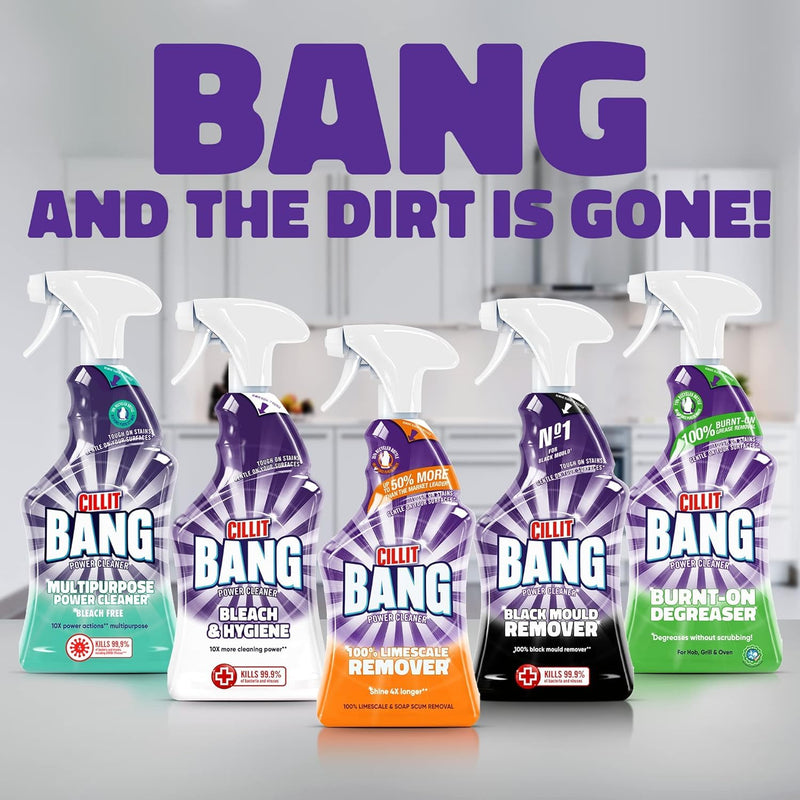 Cillit Bang Powerful Degreaser Spray | 750ml | Pack of 3 | Removes Food Stains, Dirt & Grease