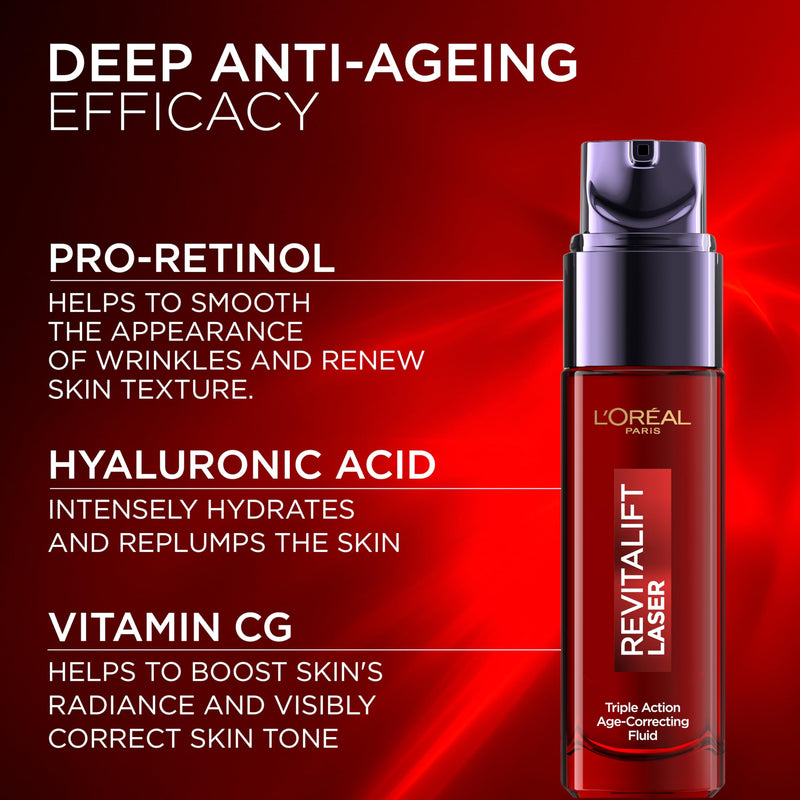 L'Oreal Paris Revitalift Laser Renew Anti-Ageing Pro-Xylane Skin Care Serum, 30 Ml (Packaging May Vary)