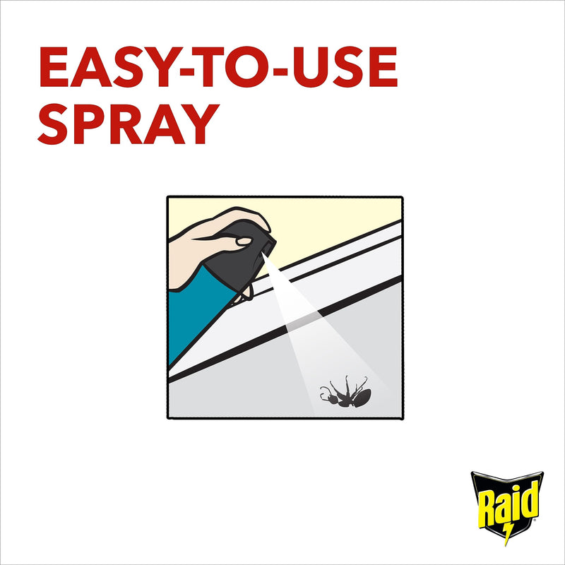 Raid Rapid Action Fly & Wasp Killer, Fly Killer Spray for Indoor Use, 300ml