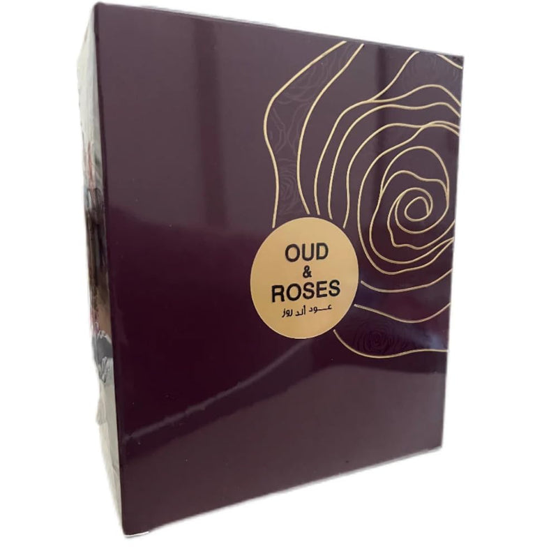 Oud and roses eau de parfum, 60ml | For men and women | Turkish Rose | Oud | Lavender | Sandalwood | Amber | Musk | HIGH OIL CONCENTRATION
