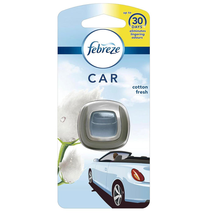 Febreze Cotton Fresh Car Clip Air Freshener - Pack of 6