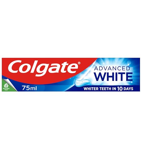 Colgate Advanced White Toothpaste - Teeth whitening Toothpaste - clinically Proven whitening - whitens in 10 Days - with Active Micro-Cleansing Crystals - new Stain Prevention - Enamel Safe
