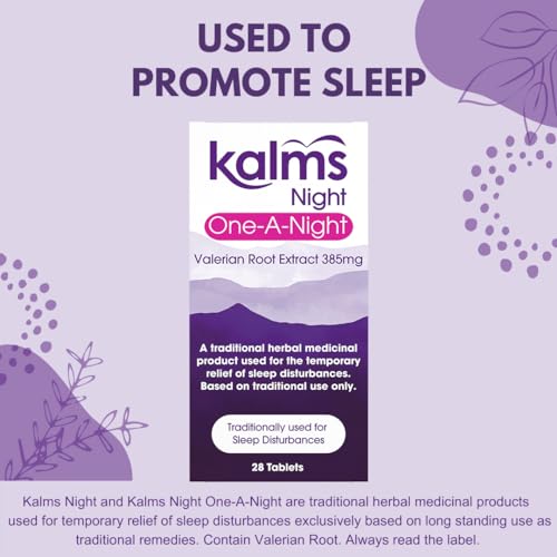 Kalms Night One-a-Night 28 Tablets - Traditional Herbal Medicinal Product Used for The Temporary Relief of Sleep Disturbances.