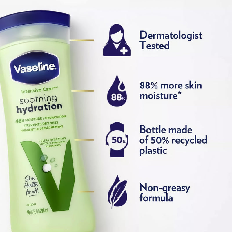 Vaseline Intensive Rescue Moisture Locking Body Lotion Unfragranced