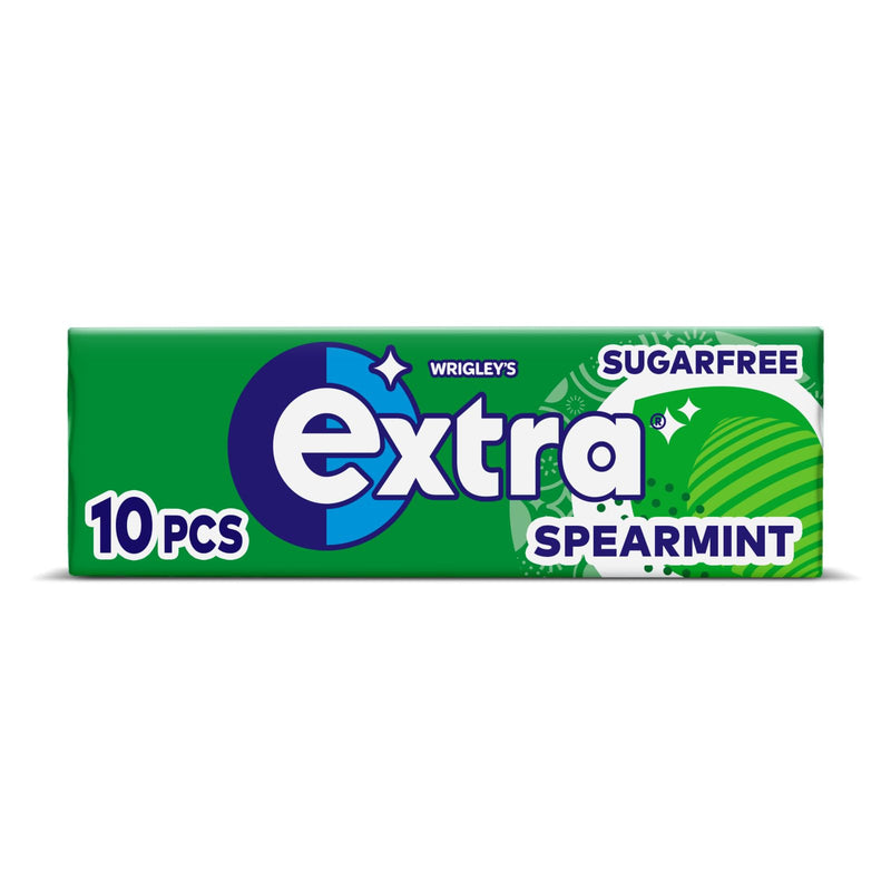 Wrigley's Extra Ice Spearmint Chewing Gum Sugar Free 10 Pieces - 30 Pack