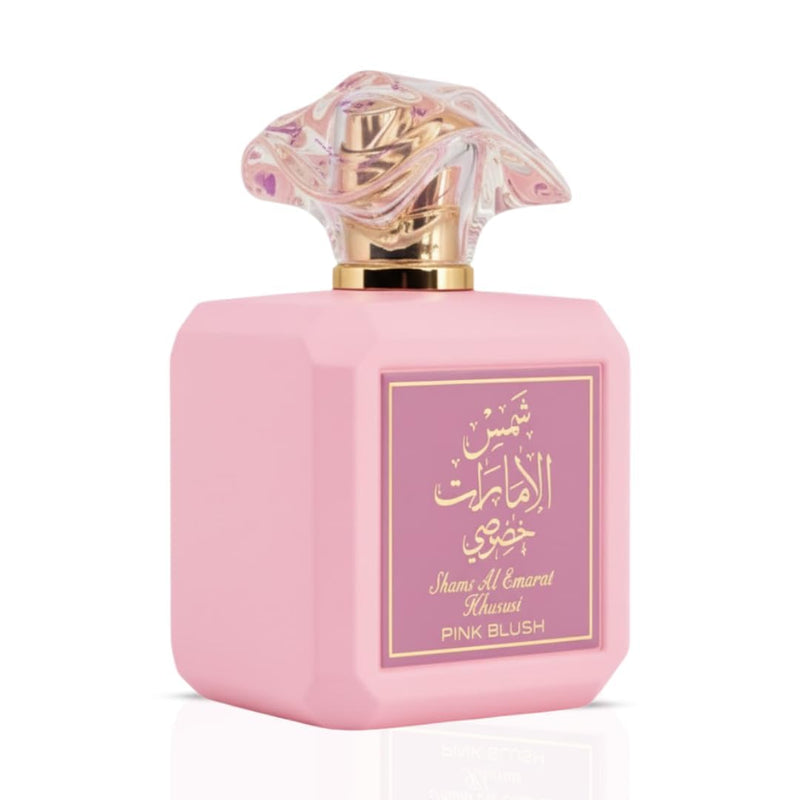 Ard al Zaafaran Pink Blush Shams Al Emarat Khususi, Marshmallow Blush Perfume For Women, Eau de Parfum - 100 ML (3.4 OZ) Romantic & Sweet Arabian Perfume - A Captivating Scent wrapped in Pink Bottle