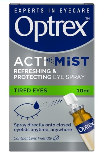 Optrex Actimist 10 ml Eye Spray - Relieves Tired, Strained, Dry Eyes, Reduces Moisture Loss, Provides Fast Cooling and Long-Lasting Relief for Irritations & Inflammations
