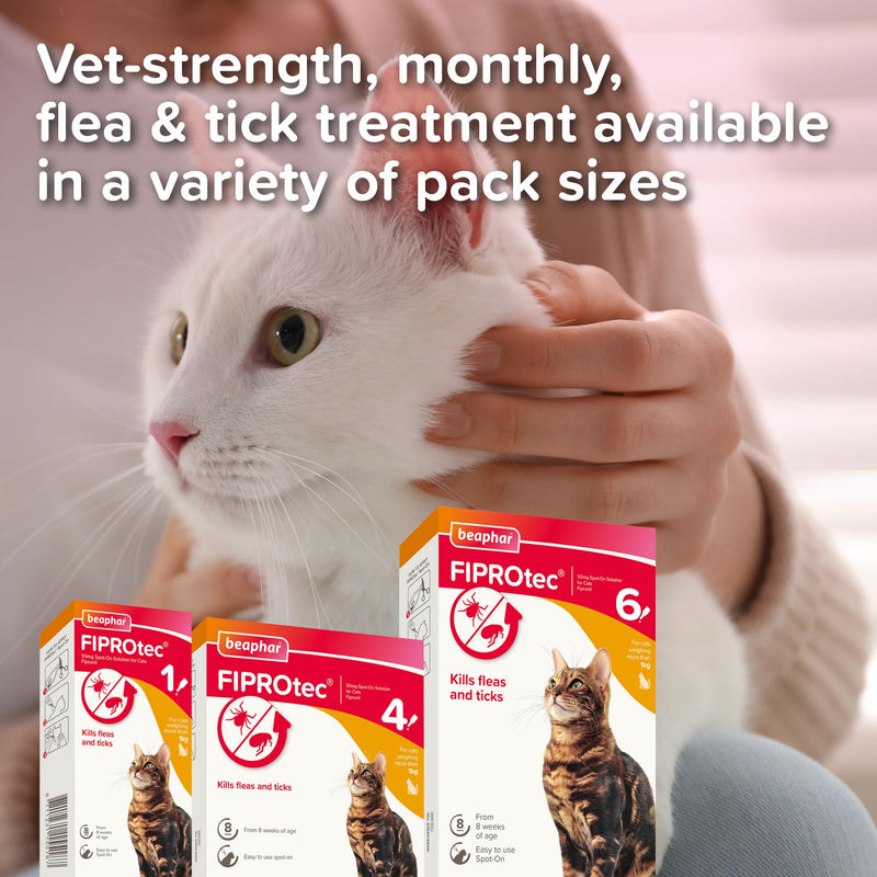 Beaphar - FIPROtec Spot-On Flea & Tick Treatment for Cats