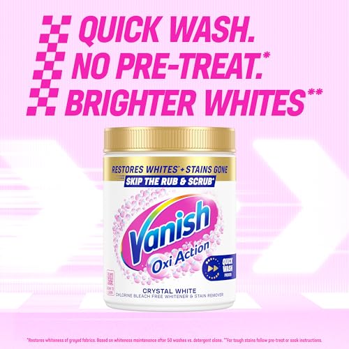Vanish Gold Oxi Action Laundry Booster and Stain Remover Powder for Whites