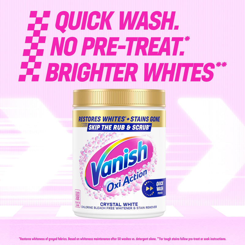 Vanish Gold Oxi Action Laundry Booster and Stain Remover Powder for Whites