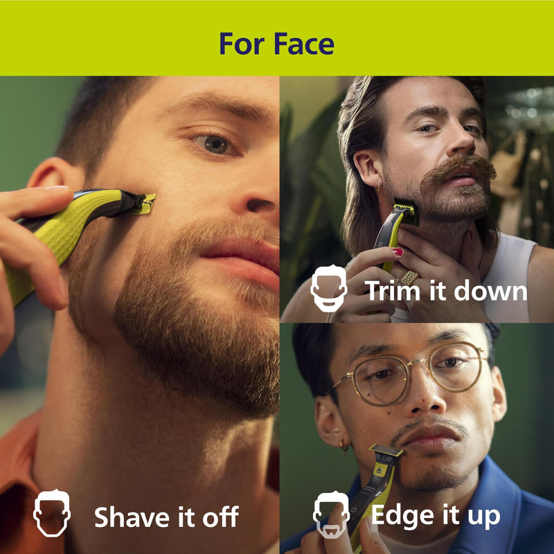 Philips Norelco OneBlade 360 Face Hybrid Trimmer and Shaver, Frustration Free Packaging, QP2724/90
