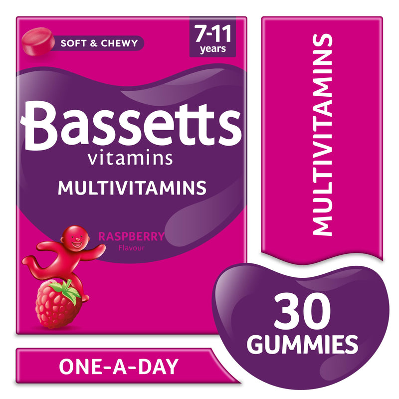 Bassetts Vitamins 7-11 Years Raspberry Flavour Multivitamins