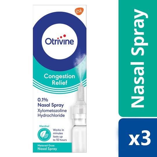 Otrivine Congestion Relief 0.1% Nasal Spray 10ml x 3 Packs by Otrivine