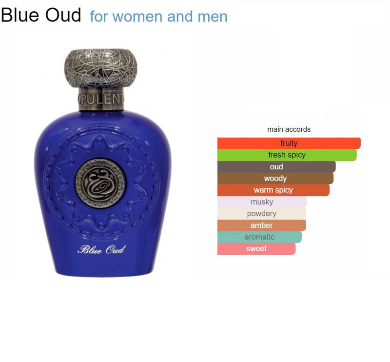 Opulent Blue Oud Perfume - Fruity, Fresh Spicy, Oud Scent For Men, Women, Unisex - Long Lasting Luxury Arabian Fragrance - Eau De Parfum 100ml
