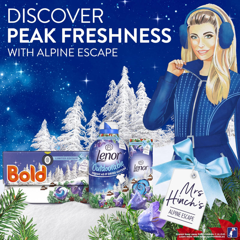 Bold PODS Washing Liquid Capsules 2x52 Washes, Bluebells and Wild Berries, Part Of Mrs Hinch’s Alpine Escape Limited Edition