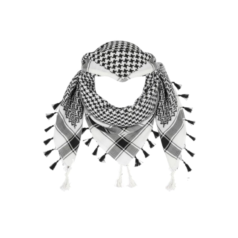 Big Brands Direct Premium Cotton Shemagh Keffiyeh Tactical Scarf, Military Desert Arab Style Head Wrap, Unisex Traditional Kufiya, Multi-Use Accessory