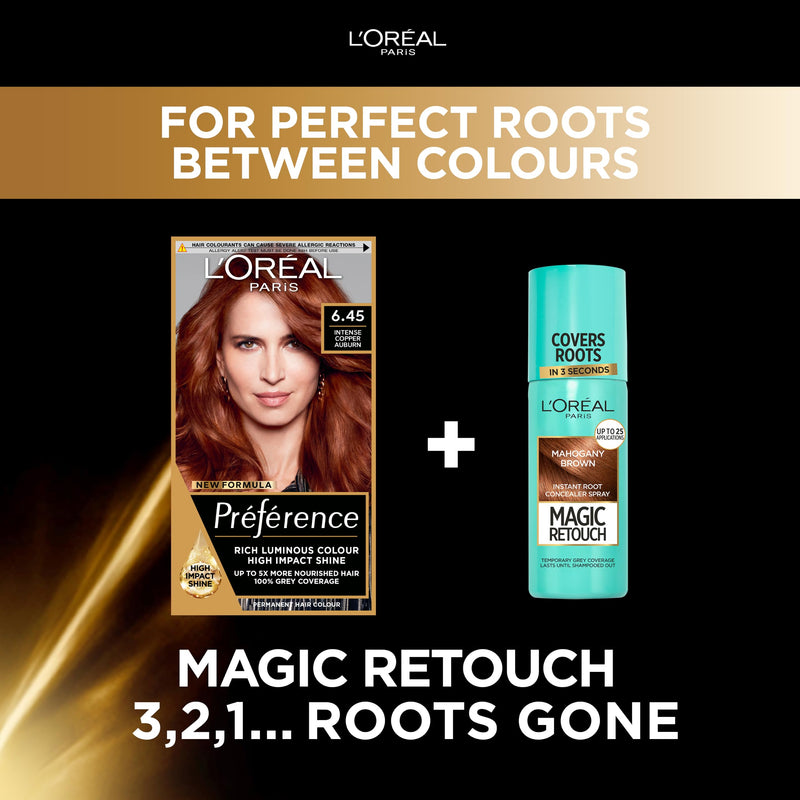 L'Oreal Paris Preference Hair Dye, Long Lasting, Luminous Permanent Hair Colour, 6.45, Brooklyn
