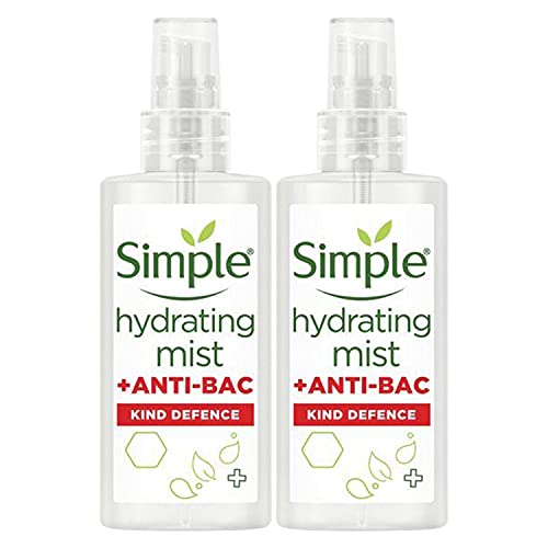 2 Pack of Simple Hydrating Mist + Anti-Bacterial Kind Defence Protect Mist 125ml