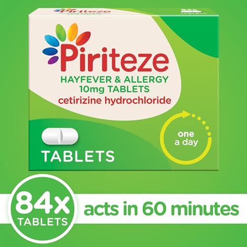 Piriteze Hayfever & Allergy Tablets, Cetirizine, 6 years+, 84 Tablets