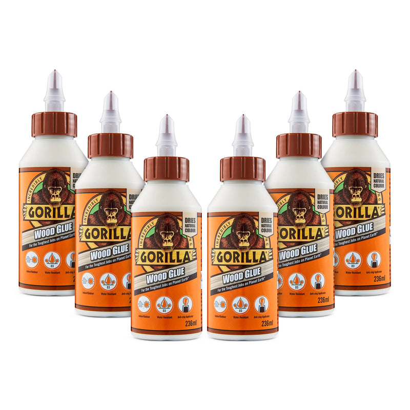 Gorilla Wood Glue 236ml (6 Pack)