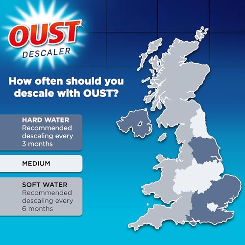 Oust Powerful All Purpose Descaler, New Formula, Limescale Remover – Ideal for Kettles, Coffee Machines, Irons and Shower Heads, 3 Sachets x 6 (18 Sachets Total)