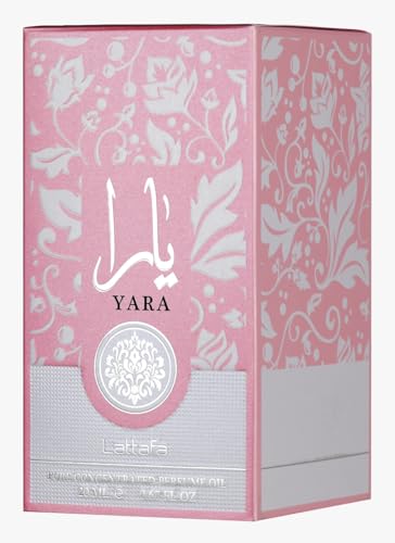 Lattafa Yara – Floral, Gourmand, Fruity, Musky – Pure Concentrated Perfume Oil Long-Lasting Fragrance for Women, 0.67 Ounce / 20 ml