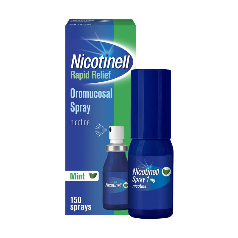 Nicotinell Nicotine Mouthspray 1mg, Fresh Mint Flavour (1 x 150 Sprays), Quit Smoking or Vaping Aid – Starts Reducing Cravings in 30 Seconds, Lasts up to 2 Hours
