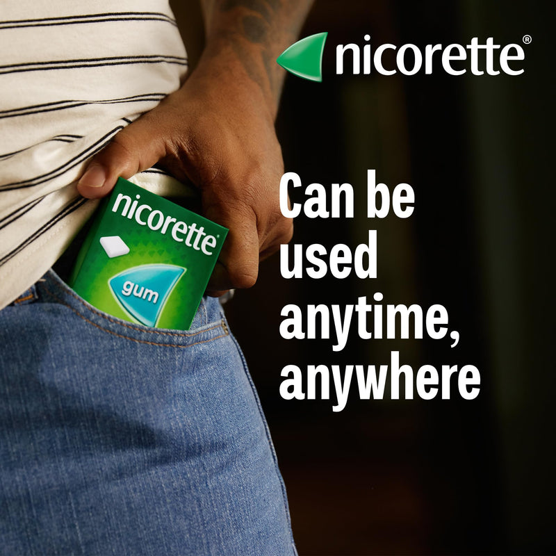 Nicorette ICY White 2mg Gum (210 Pieces), Discreet Stop Smoking and Stop Vaping Aid to Help You Quit for Good, Tackle Cravings and Withdrawal Symptoms, Nicotine Gum (Quit Smoking or Vaping)