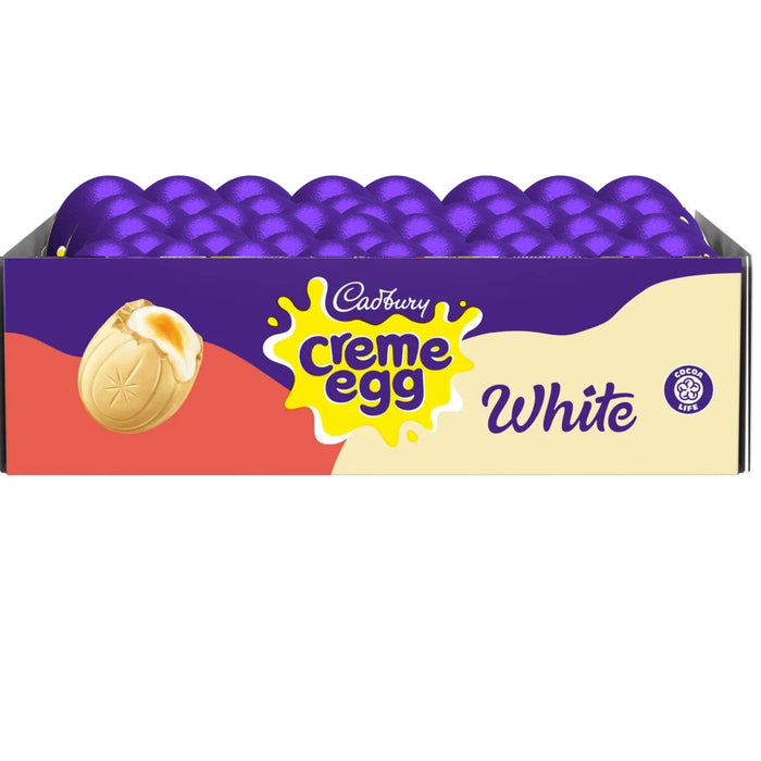 Cadbury Creme Egg - Easter Eggs White Chocolate, Cadburys Creme Eggs, With Cadbury White Creme Eggs - 48 White Creme Egg, Cadbury Eggs For Easter Egg Hunt, Kids Easter Eggs (48 x White Creme Eggs)