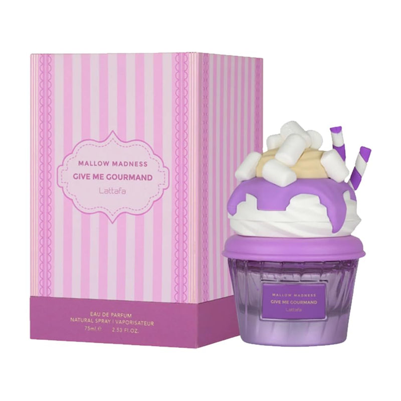 Lattafa Mallow Madness Eau de Parfum Give Me Gourmand Collection - Sweet Gourmand Fragrance, Marshmallow & Vanilla, Spray Form, Unisex Perfume 75ml