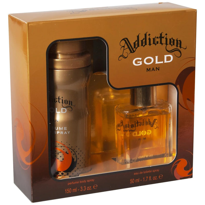ADDICTION Savage Men's Gift Set – Eau de Toilette 50ml + Body Spray 150ml – Long-Lasting Masculine Fragrance for All Day Freshness – Ideal Men's Grooming Gift Set.