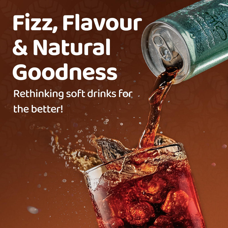 Milaf Cola Sparkling Soft Drinks Date Extract Carbonated Beverage Fizzy Drinks No Added Sugar Cola High Fibre No Aspartame Delicious & Healthy Alternative 240ml Cans (Pack of 24)