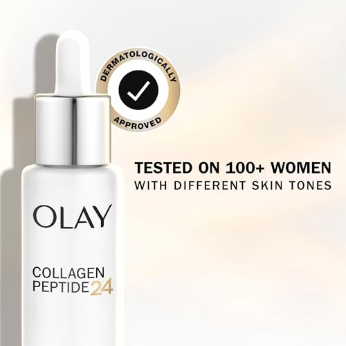 Olay Collagen Peptide Serum for Face, Skincare with Niacinamide 99% Purity and Antioxidant Vitamin E. Advanced Anti Ageing Skin Care with 3 Actions: Strengthens, Restores, Hydrates, 40ml