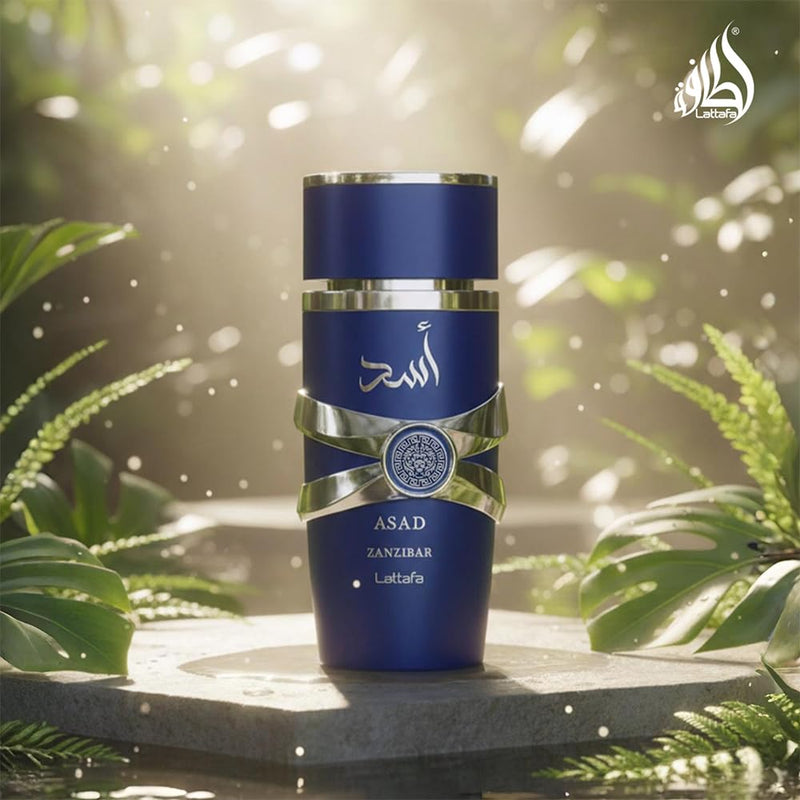 Asad Zanzibar by Lattafa for Men - 3.4 oz EDP Spray