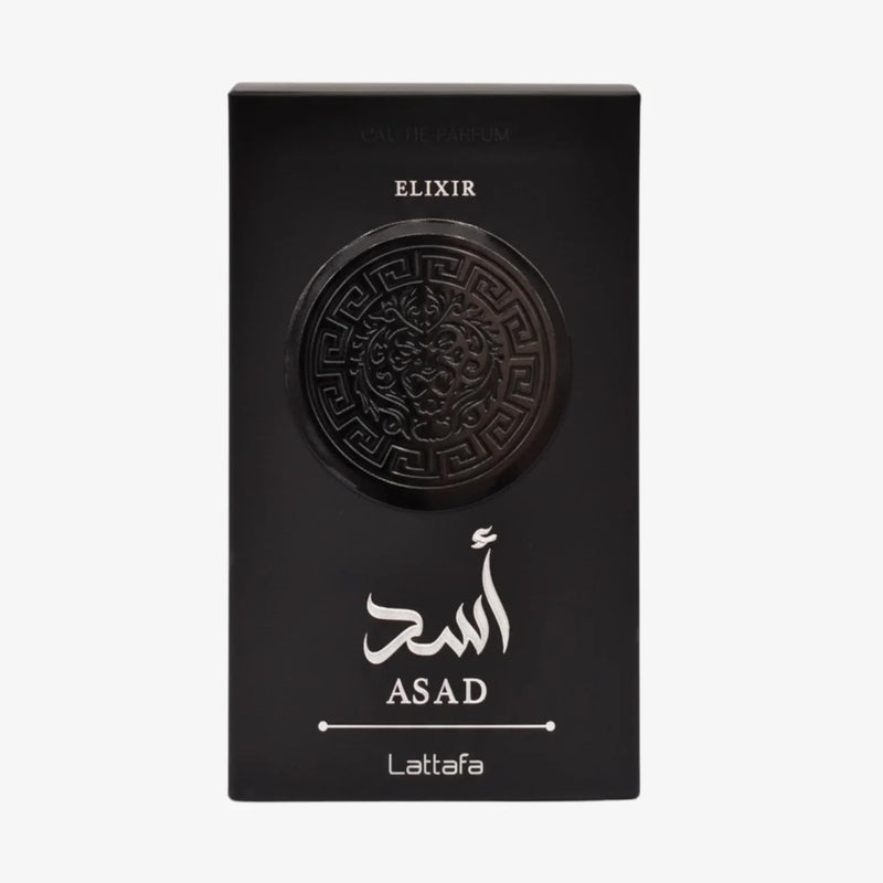 Lattafa Asad Elixir Eau de Parfum 100ml – Long-Lasting Amber Woody Spicy Men’s Fragrance with Tobacco, Cedar & Vanilla Notes | Powerful Masculine Arabic Perfume
