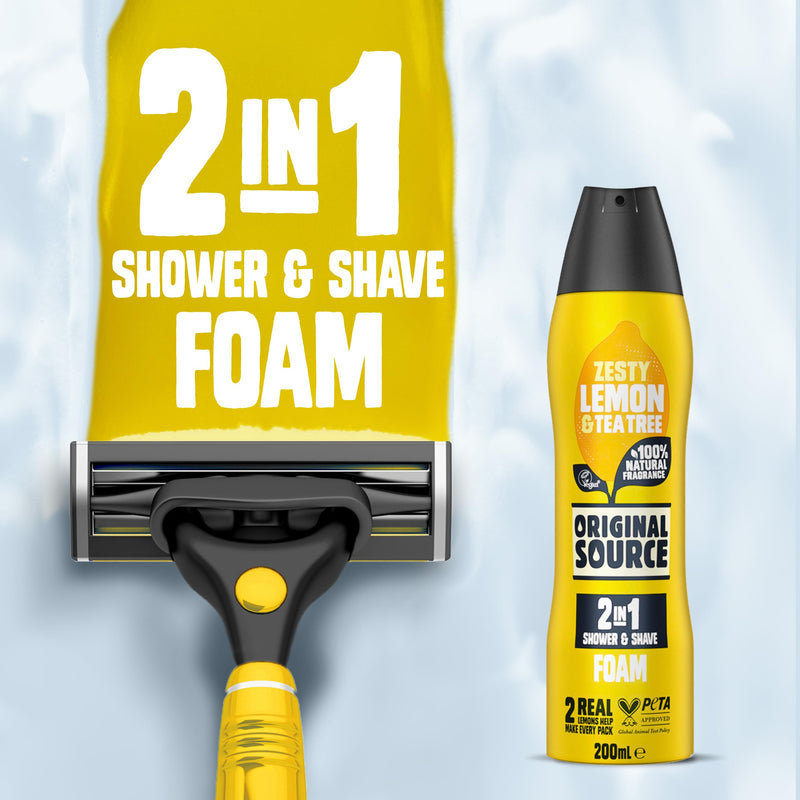 Original Source Lemon & Tea Tree 2 in 1 Shower and Shave Foam
