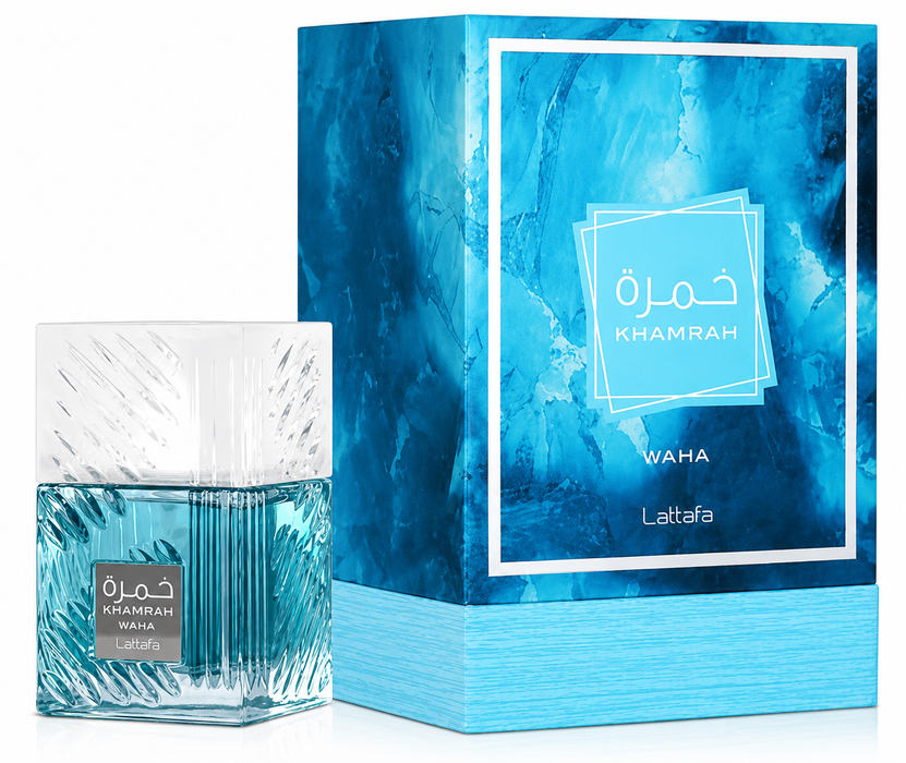 Lattafa Khamrah Waha Unisex EDP 100ml - Fresh Yuzu Cucumber Sea Salt Accord