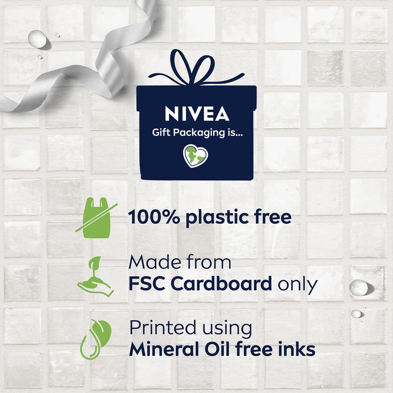 NIVEA MEN Feel Fully Sensitive Skincare Gift Set (8 Products) - Men's Gift Set - Includes Shower Gel, Anti-Perspirant, Face Wash, Shaving Foam, Post Shave Balm, Moisturisers – With Wash Bag