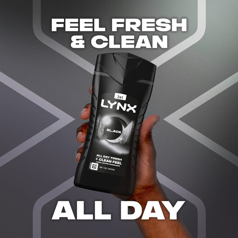 Lynx Black Duo Gift Set with a body wash and a body spray perfect for any occasion 2 piece
