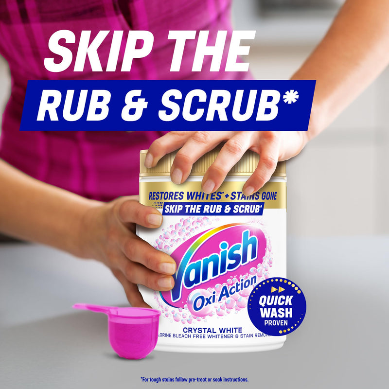 Vanish Gold Oxi Action Laundry Booster and Stain Remover Powder for Whites