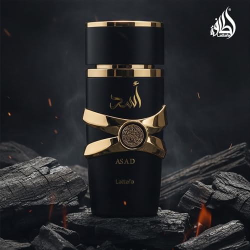 Lattafa Asad Premium Perfume Refreshing Oud and Musk Fragrances Eau De Parfum 100 ml Perfume for Unisex (Pack of 1), 100 ml (Pack of 1)