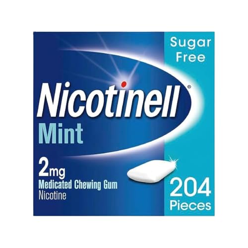 Nicotinell Mint Gum 2mg (204 Pieces), Nicotine Gum, Mega Pack