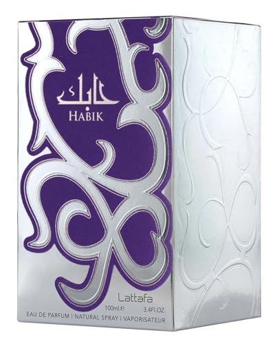 Habik for Men by Lattafa Eau de Parfum 100ml – Spicy Woody Long Lasting Scent – Modern Masculine Fragrance with Cardamom Lavender Amberwood Luxury Arabic Perfume for Him