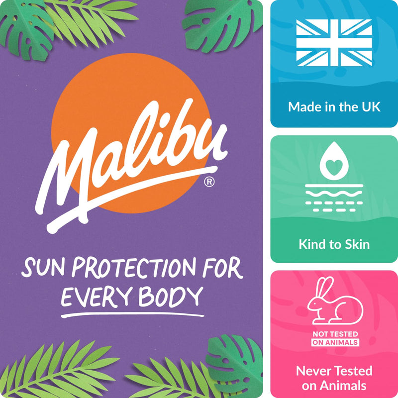 Malibu Sun Clear Spray Sunscreen, High Protection, Dry Feel, Water Resistant, 250ml