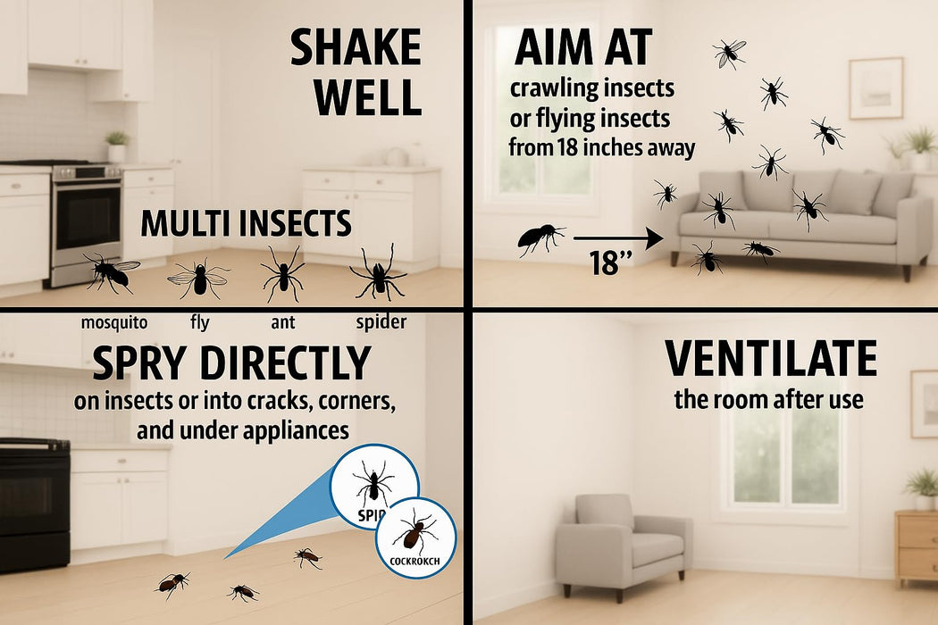 Ráid Multi Insect Killer Spray (6 x 300ml) – Fast-Acting Bug Spray for Flies, Mosquitoes, Ants & Other Insects – Indoor & Outdoor Use-by BIG BRANDS DIRECT