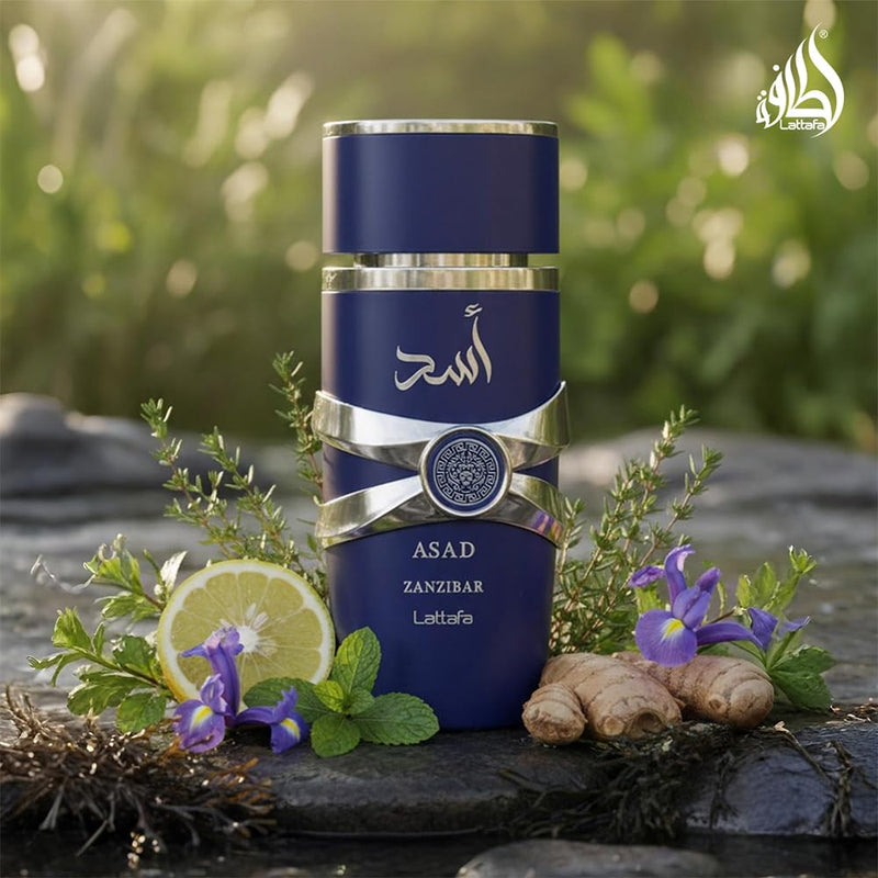 Asad Zanzibar by Lattafa for Men - 3.4 oz EDP Spray
