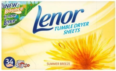 Lenor Fabric Softener Tumble Dryer Sheets Summer Breeze 408 Sheets (12 x 34 pack)